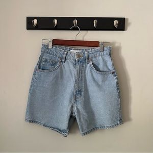 Zara light wash high waisted mom shorts